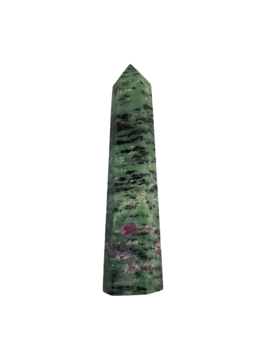 Natural Ruby Zoisite Tower Crystal