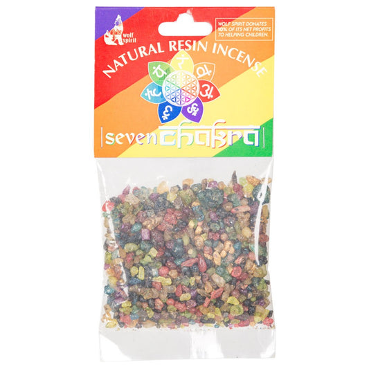 Seven Chakra Natural Resin Incense 30 Grams - Wolf Spirit