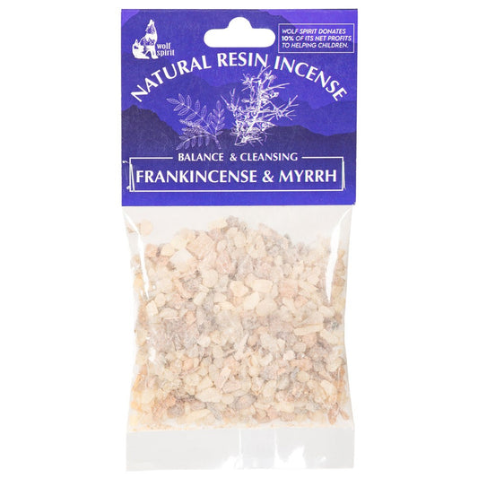 Frankincense & Myrrh Natural Resin Incense 30 Grams - Wolf Spirit