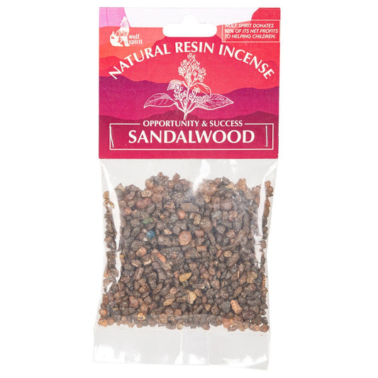 Sandalwood Natural Resin Incense 30 Grams - Wolf Spirit