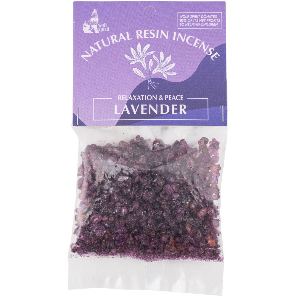 Lavender Natural Resin Incense 30 Grams - Wolf Spirit