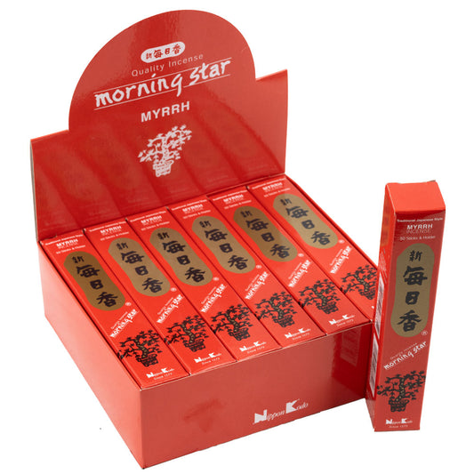 Morning Star Myrrh Incense Sticks (50) And Holder