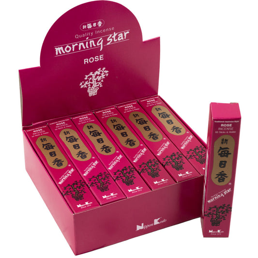 Morning Star Rose Incense Sticks (50) And Holder
