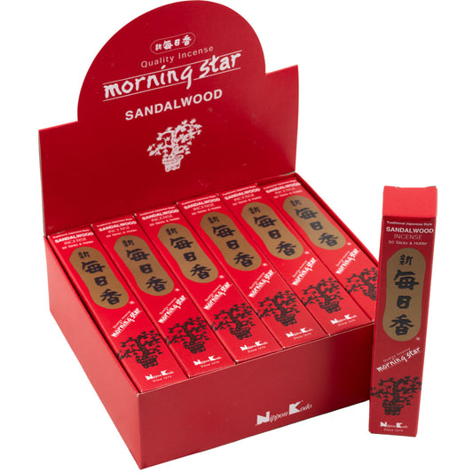 Morning Star Sandalwood Incense Sticks (50) And Holder