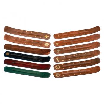 Assorted Design / Color Wooden Incense Holder Ashcatcher