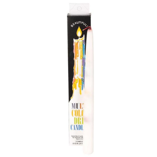 MULTI COLOR DRIP CANDLES - 9.5"