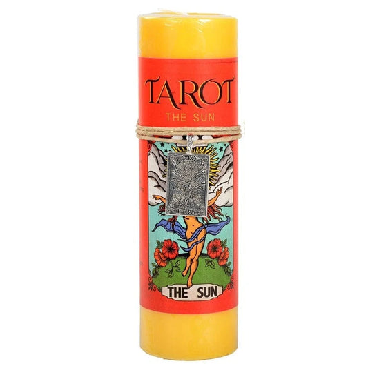 The Sun Tarot Scented Candle with Charm