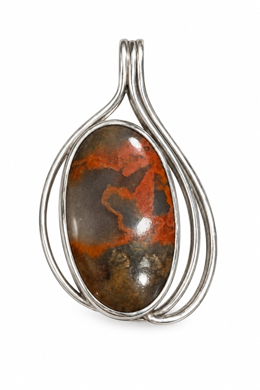 Bloodstone Sterling Silver Pendant