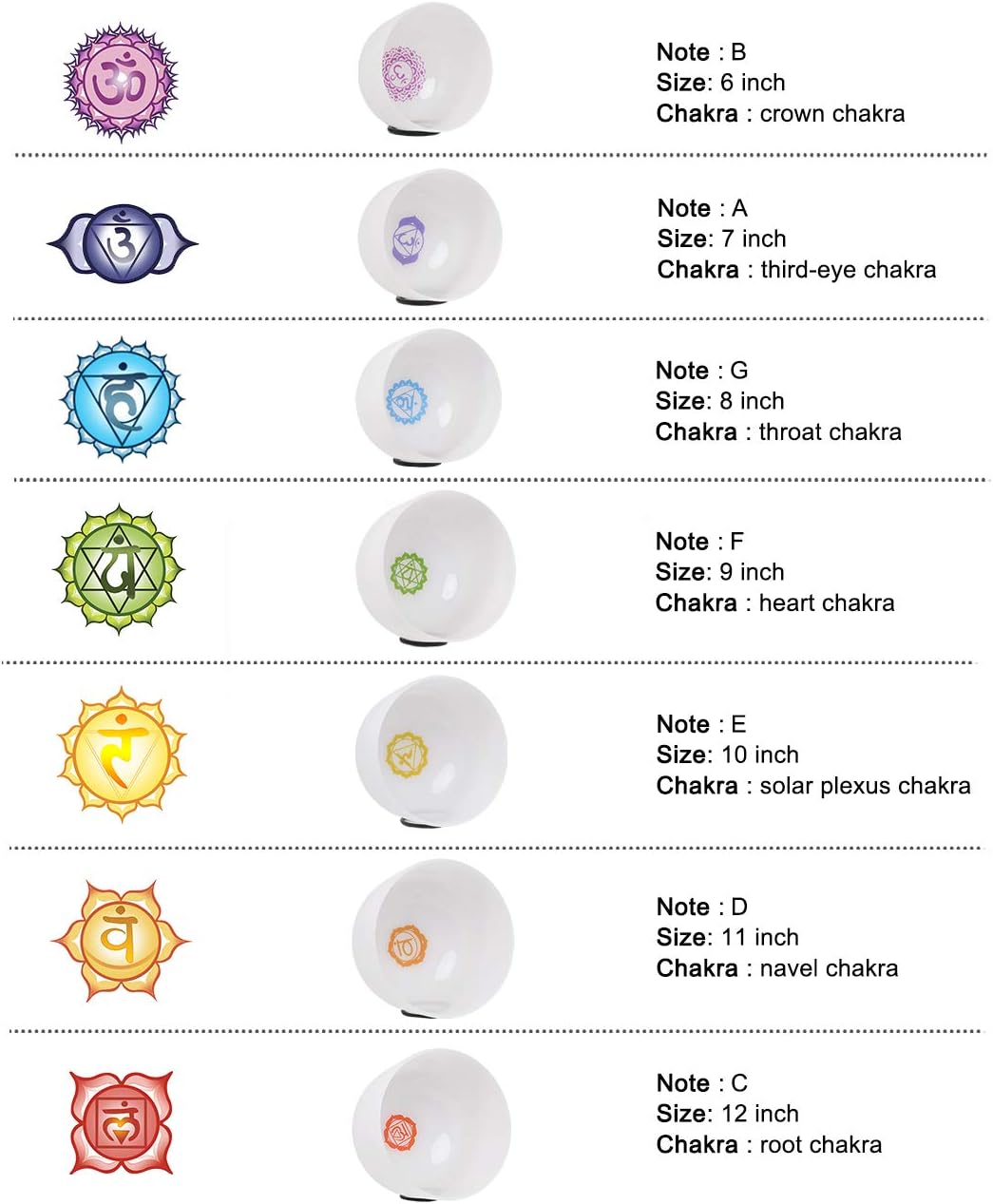 Frosted Quartz Crystal Chakra Singing Bowl