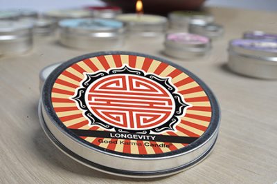 Longevity Shou Symbol (Asian Goji Berry) - Good Karma Candle 1oz