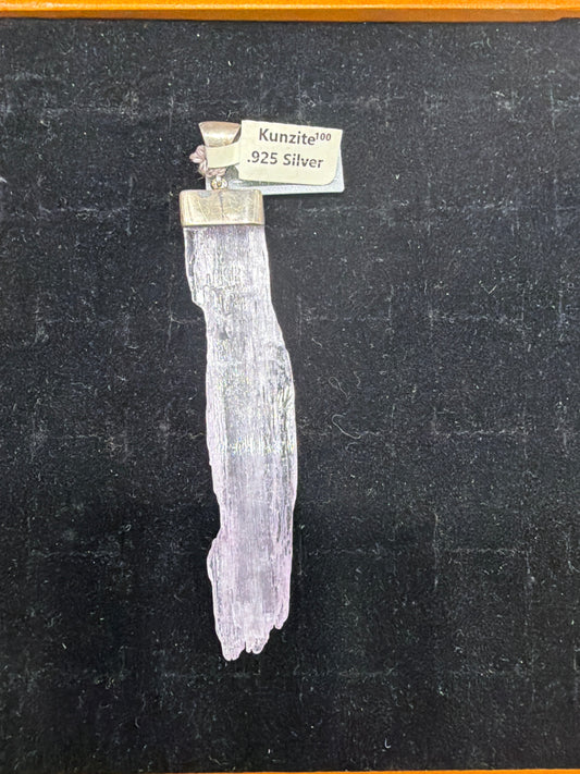 Kunzite .925 Sterling Silver Pendant