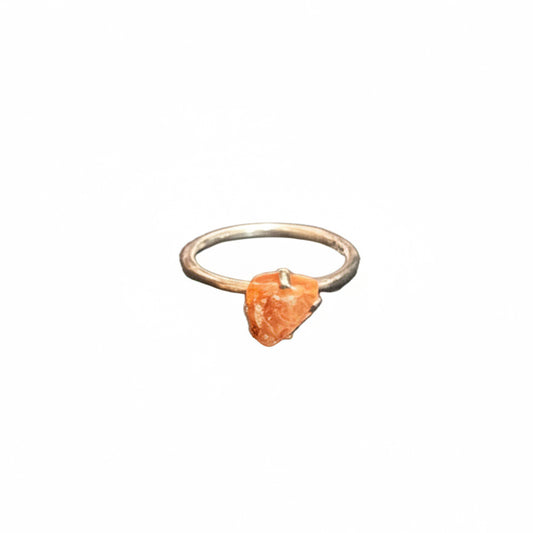 Sunstone Raw .925 Sterling Silver Ring Size 8