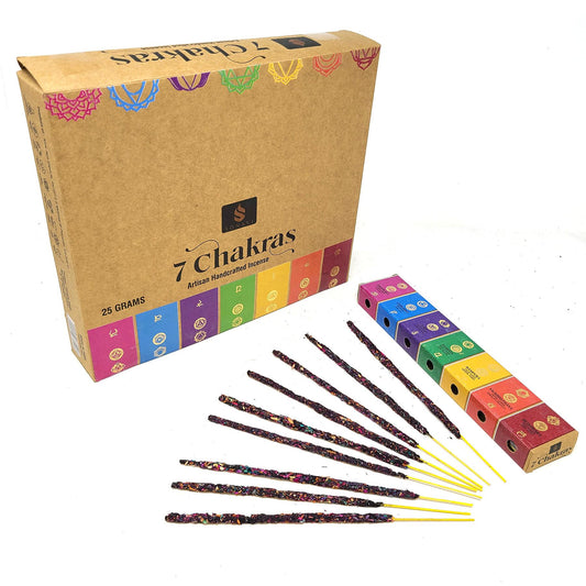 7 Chakra Incense Sticks 25 grams - SONAVI – Nature’s Collection