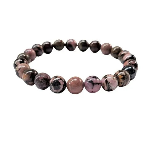 Rhodonite A+ 8mm Beaded Bracelet