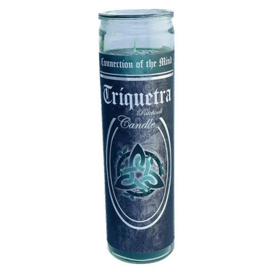 Triquetra - Patchouli - 7 Day Glass Ritual Candle Burn 90 Hours Approx