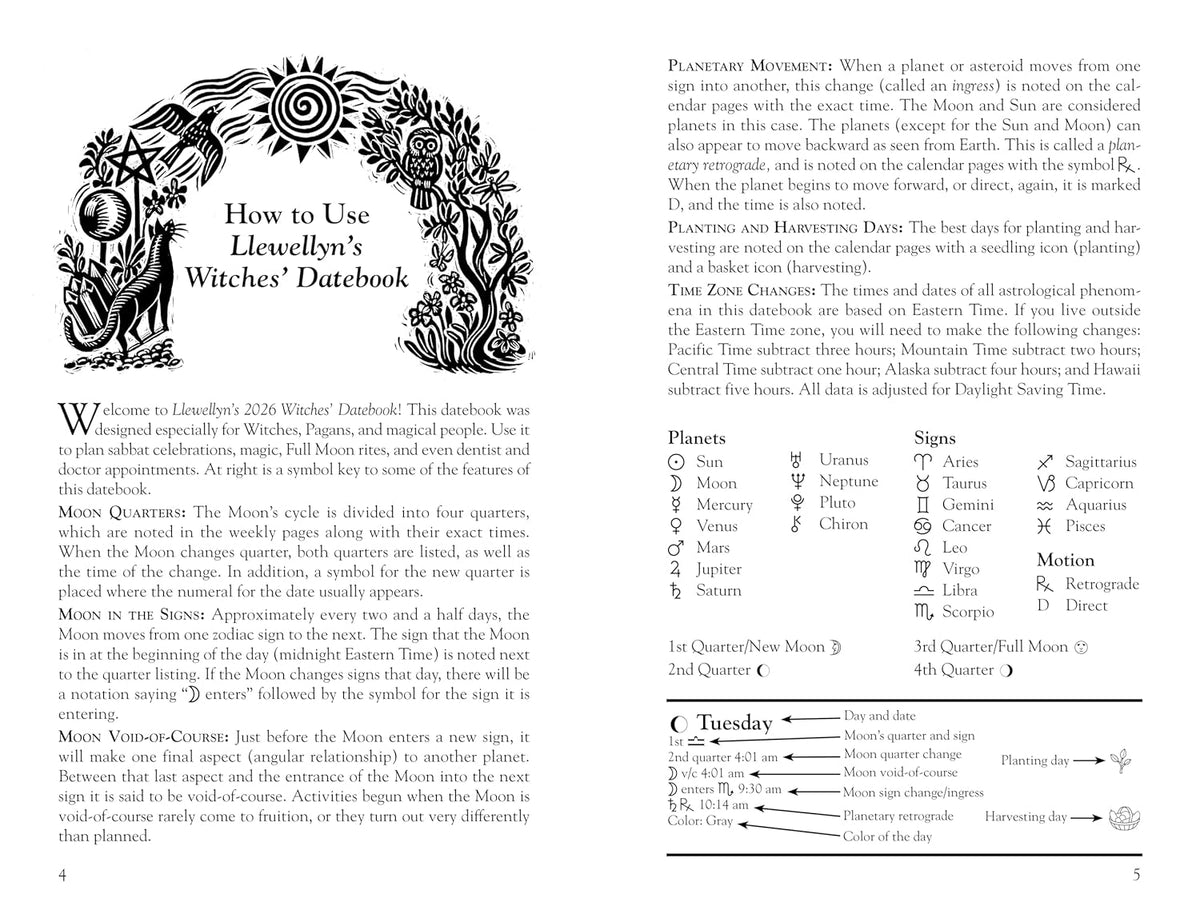 Llewellyn's 2026 Witches' Datebook