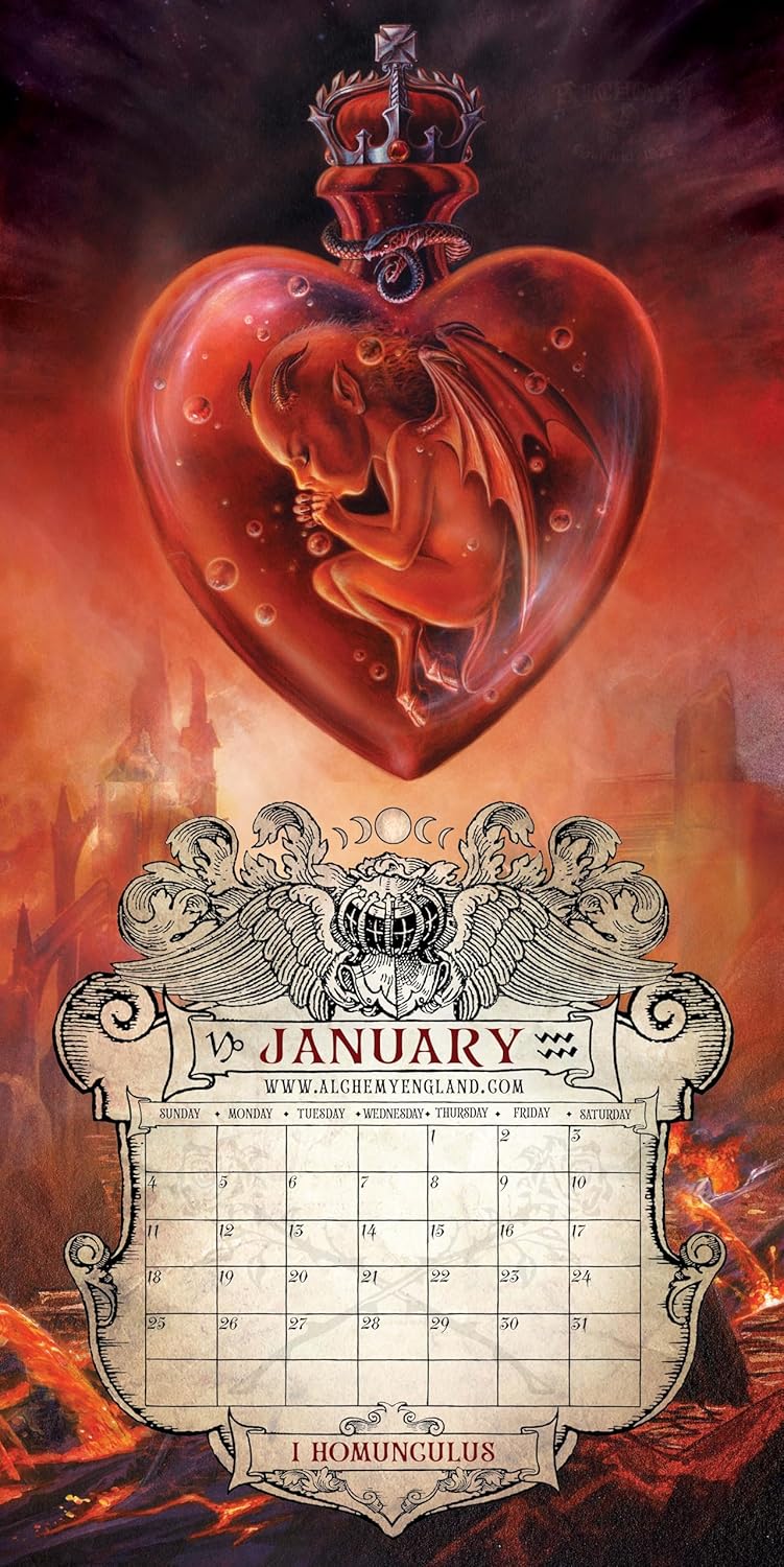 Alchemy 1977 Gothic 2026 Calendar