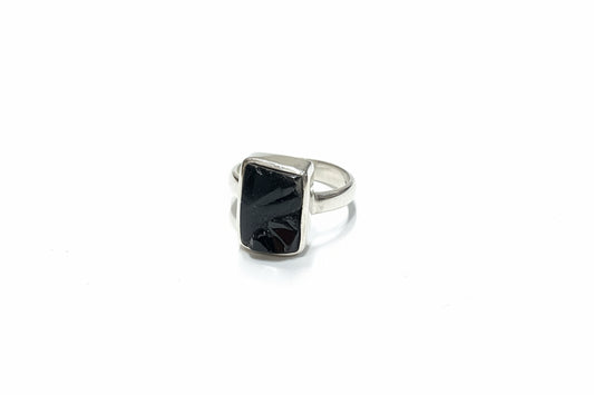 Shungite .925 Silver Ring Size 8