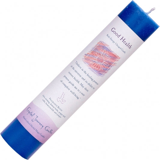Good Health Reiki Energy Charged Herbal Pillar Candle 8.5"
