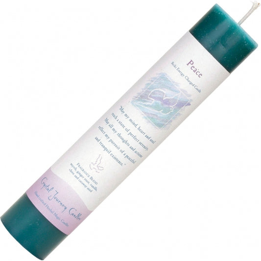 Peace Reiki Energy Charged Herbal Pillar Candle 8.5"