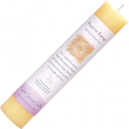 Positive Energy Reiki Energy Charged Herbal Pillar Candle 8.5"
