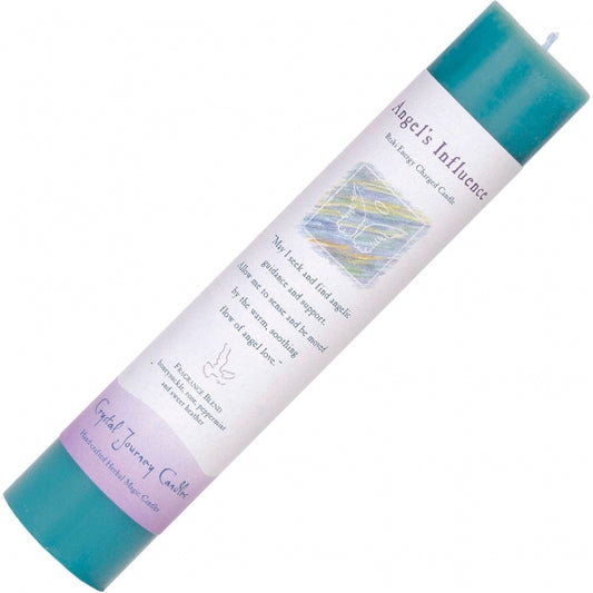 Angels Influence Reiki Energy Charged Herbal Pillar Candle 8.5"