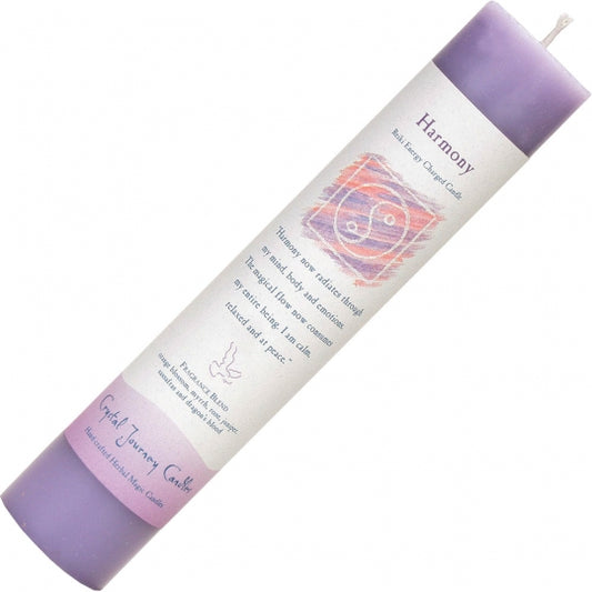 Harmony Reiki Energy Charged Herbal Pillar Candle 8.5"