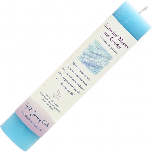 Ascended Masters & Guides Reiki Energy Charged Herbal Pillar Candle 8.5"