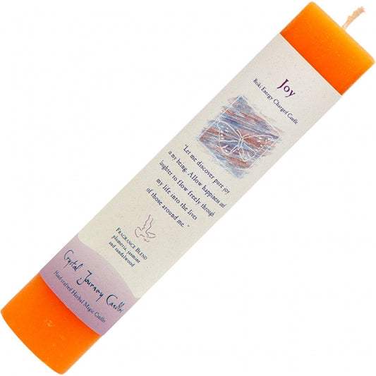 Joy Reiki Energy Charged Herbal Pillar Candle 8.5"