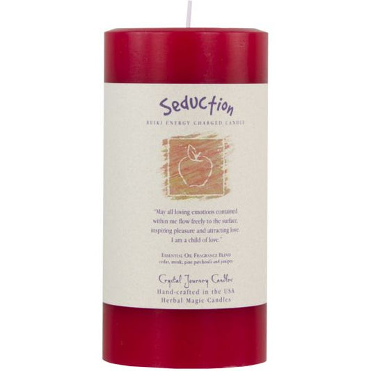Reiki Herbal Pillar Candle Seduction 3in x 6in