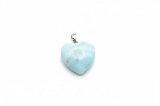 Hemimorphite Heart Sterling Silver Pendant