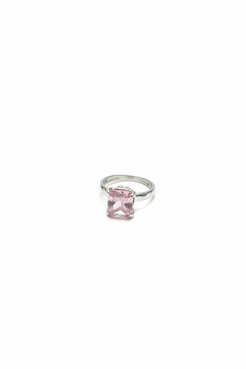 Pink Tourmaline Natural .925 Sterling Silver Ring Size 6