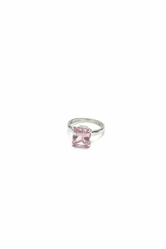 Pink Tourmaline Natural .925 Sterling Silver Ring Size 6