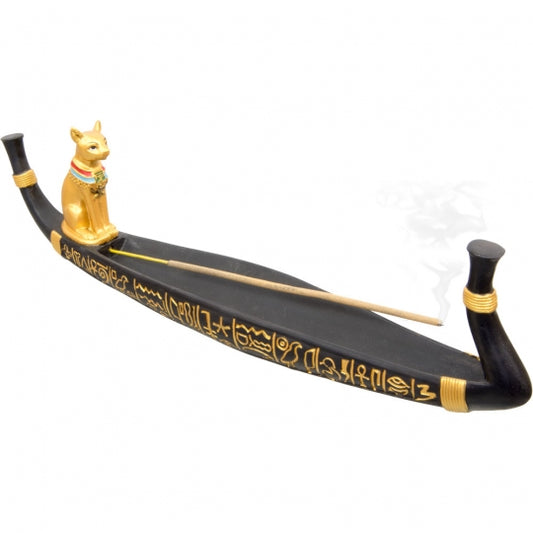 Bastet Cat Resin Incense Holder 12"