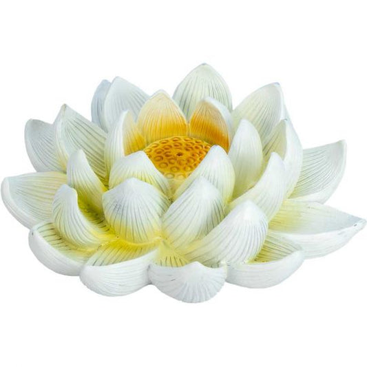 White Lotus Polyresin Incense Holder