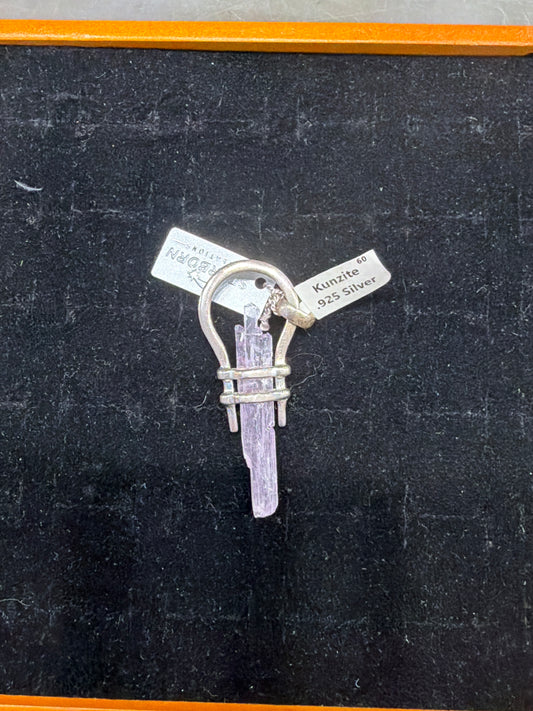 Kunzite .925 Sterling Silver Pendant