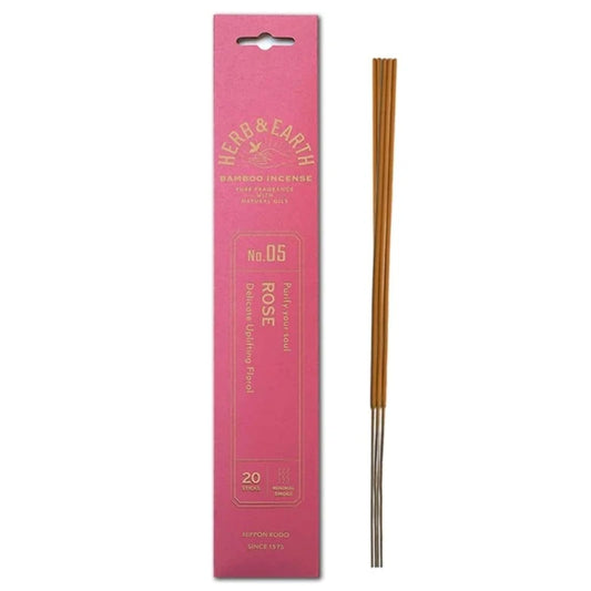 Herb & Earth Rose Bamboo Incense Sticks