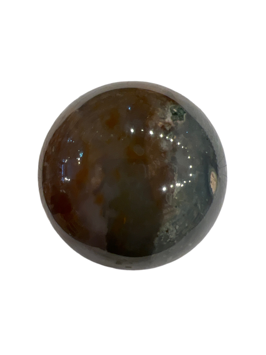 Natural Moss Agate Crystal - Sphere Shape