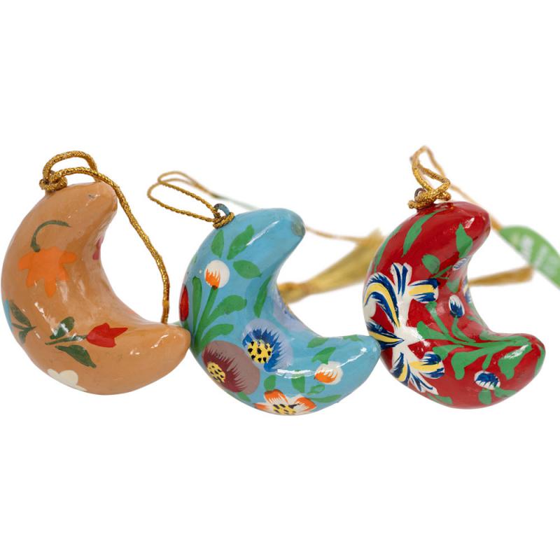 PAPER MACHE MOON ORNAMENT