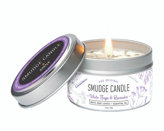 WHITE SAGE & LAVENDER SMUDGE CANDLE (100 G)