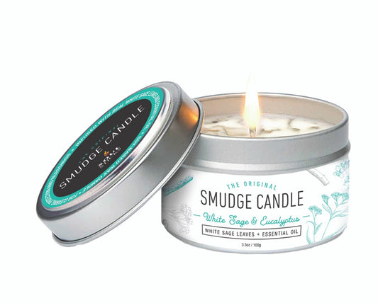 White Sage & Eucalyptus Smudge Candle – 100g