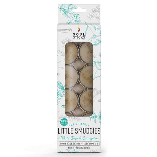 White Sage & Eucalyptus Little Smudgies Candle Pack of 12