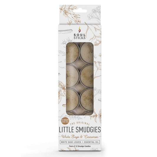 White Sage & Cinnamon Little Smudgies Candle Pack of 12