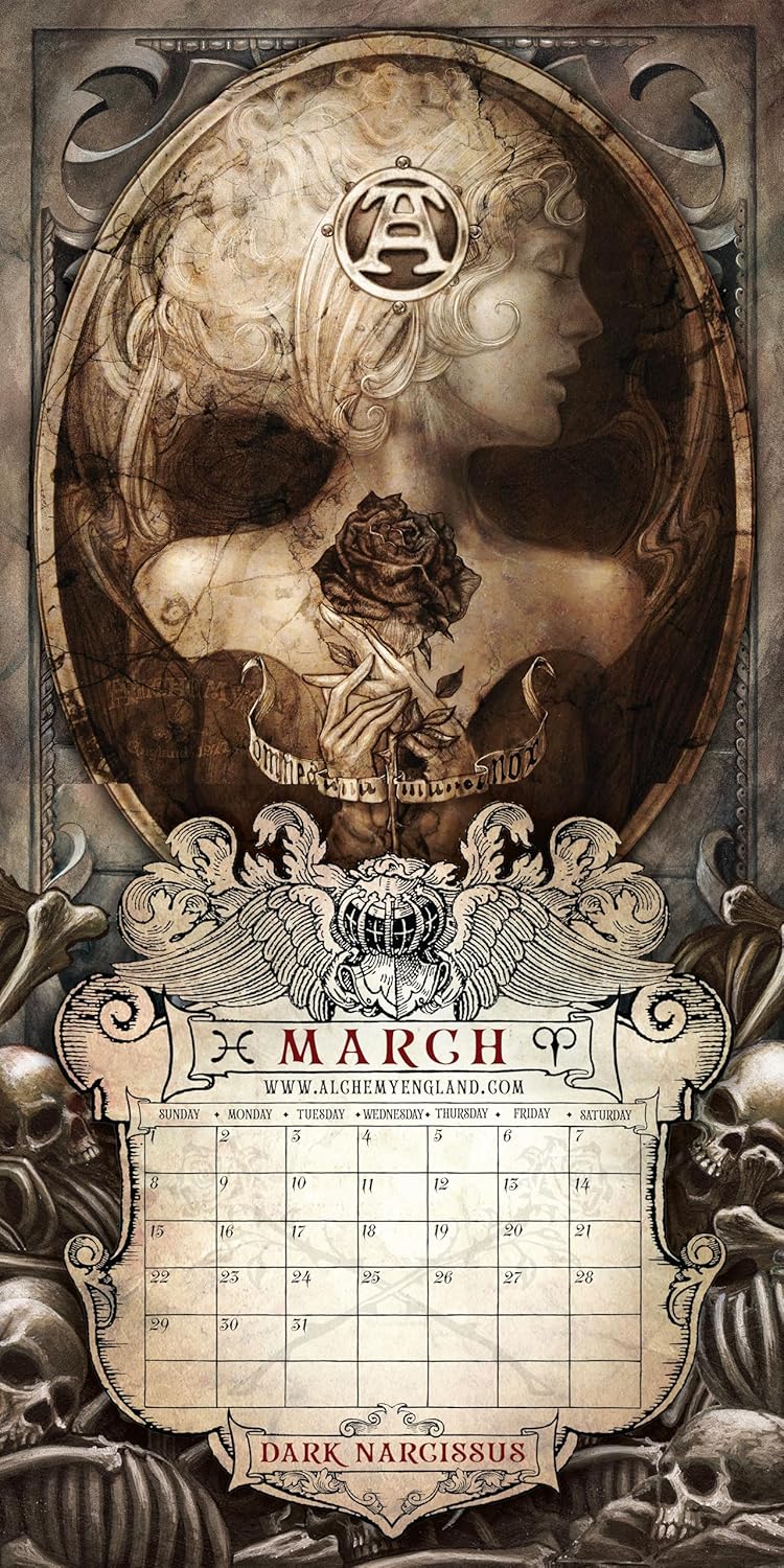 Alchemy 1977 Gothic 2026 Calendar