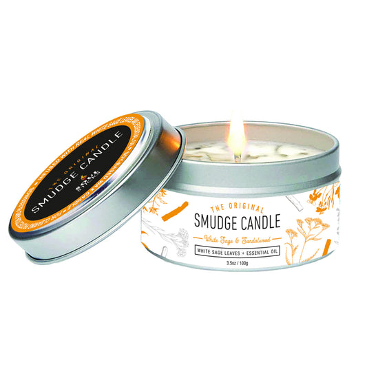 White Sage & Sandalwood Smudge Candle – 100g
