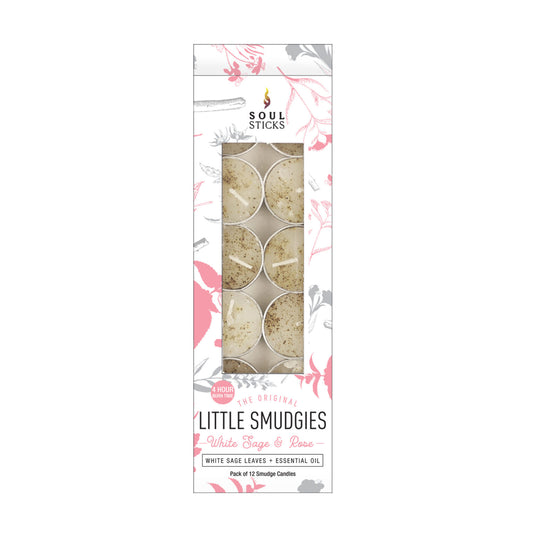 White Sage & Rose Little Smudgies Candle Pack of 12