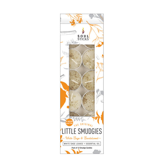 WHITE SAGE & SANDALWOOD PACK LITTLE SMUDGIES CANDLES