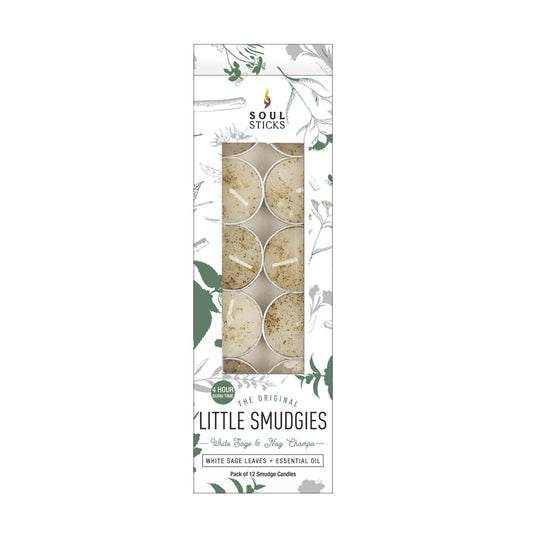 White Sage & Nag Champa Little Smudgies Candle Pack of 12