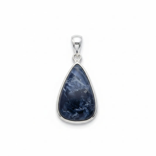 Pietersite Drop Cab Sterling Silver Pendant