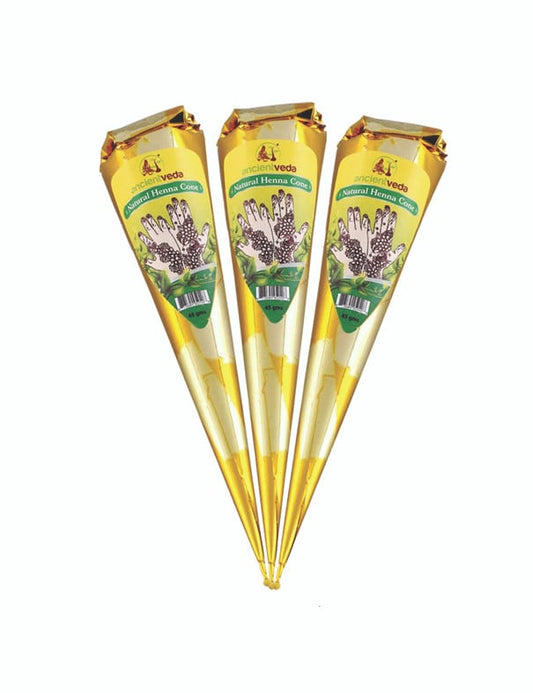 Ancient Veda Premium Gold Henna Cones (30 G)